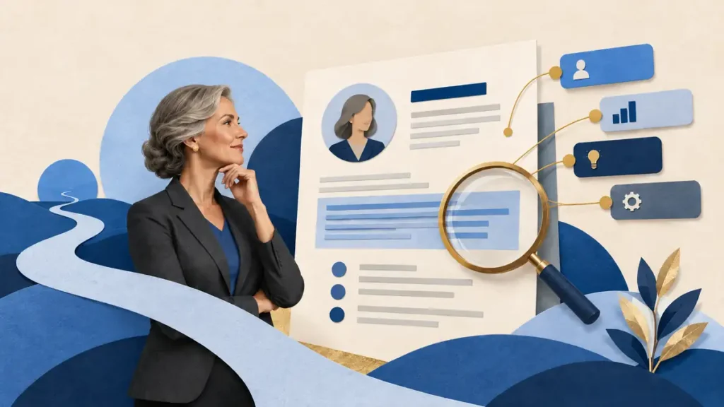 Sekcja O mnie LinkedIn – schemat czterech kroków, przykłady opisów i słowa kluczowe.
